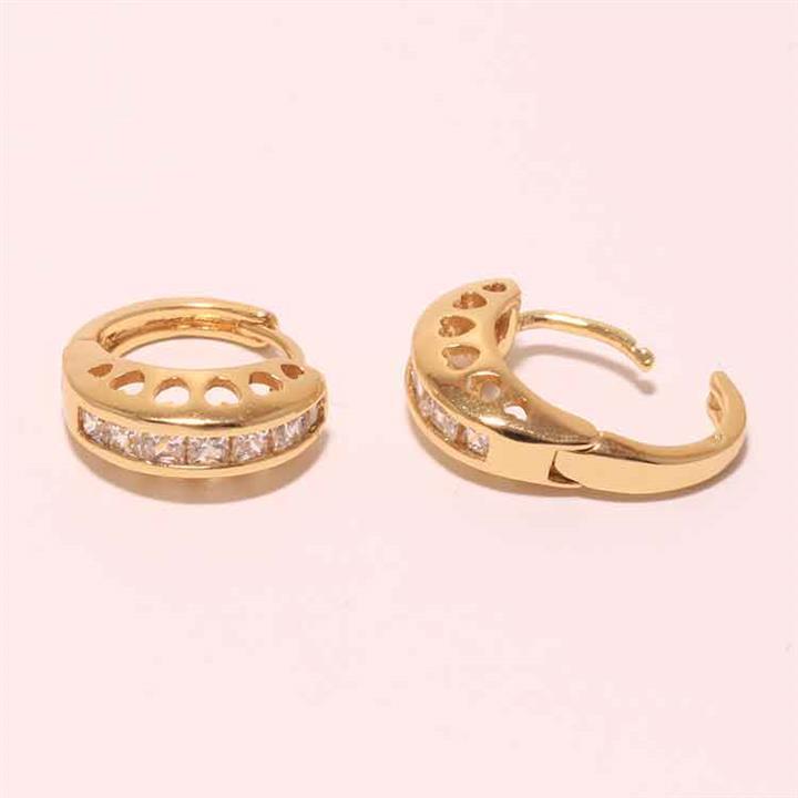 گوشواره حلقه ای نگین دار